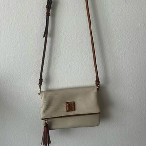 Elegant Cream Dooney & Bourke Crossbody Bag